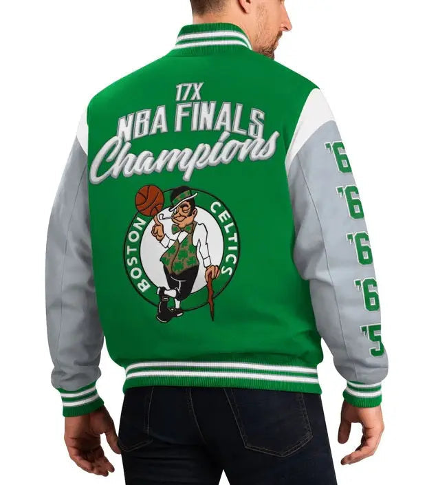 Boston Celtics 17 Time Championship Varsity Jacket