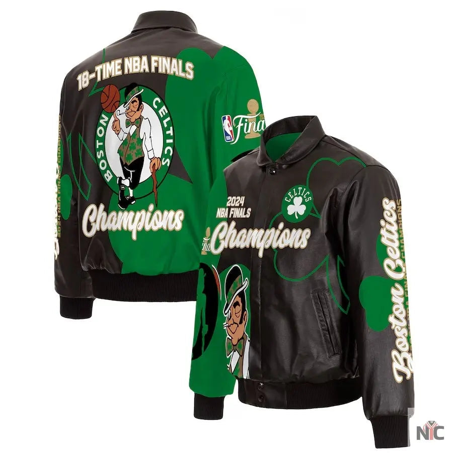 Boston Celtics 2024 NBA Finals Champions Leather Jacket