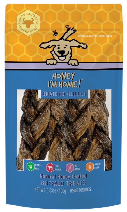 Honey Dog Buffalo Braided Gullet (3.53oz)
