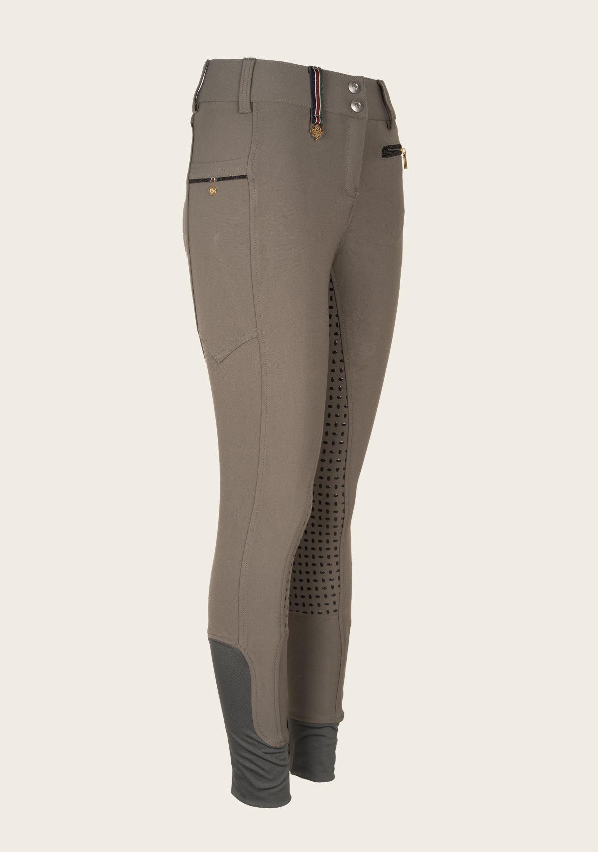 Inspire Full Seat High Waist Dusky Green Bamboo Breeches