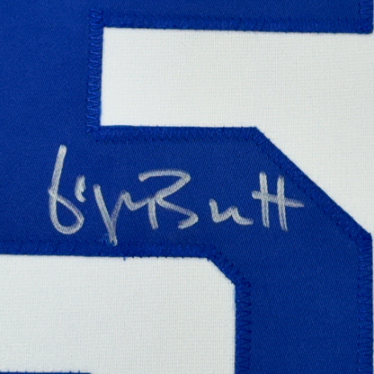 Framed Autographed/Signed George Brett 35x39 Kansas City White Baseball Jersey JSA COA