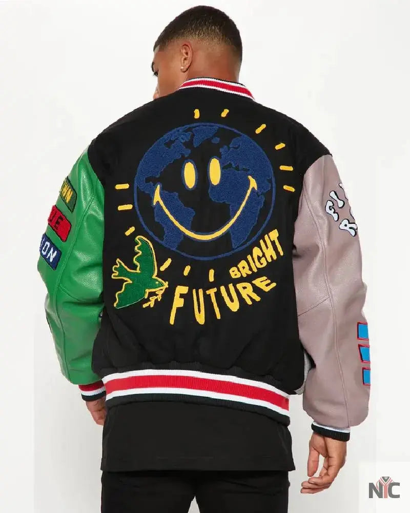 Bright Future Colorblock Varsity Jacket