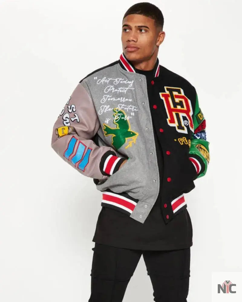 Bright Future Colorblock Varsity Jacket