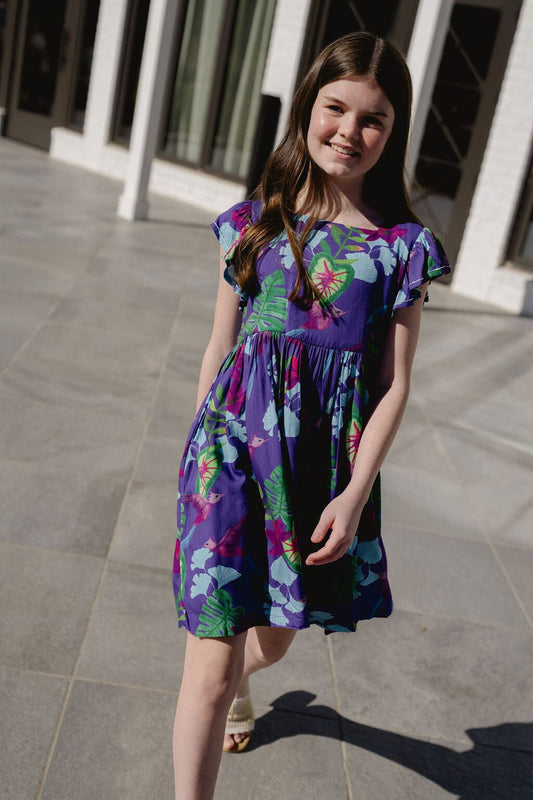 Girls Norah Dress | Blue Seas