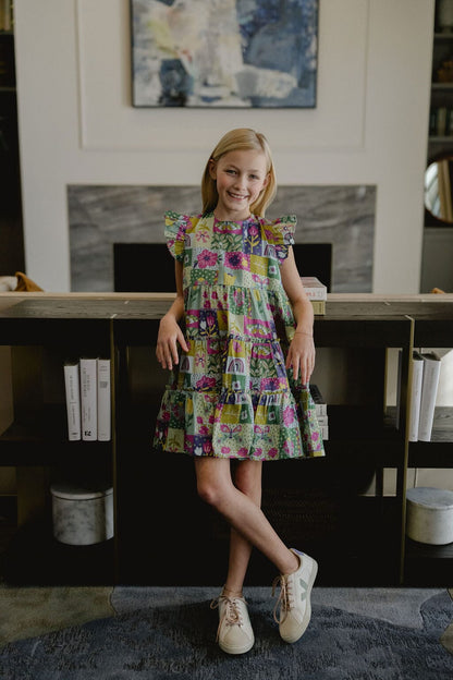 Girls Meredith Dress | Sunshine Quilt Dress