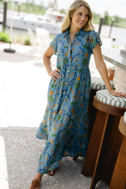 Frenchi Dress -Cheetah Cove