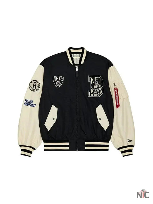 Brooklyn Nets X Alpha X New Era L-2B Bomber Jacket