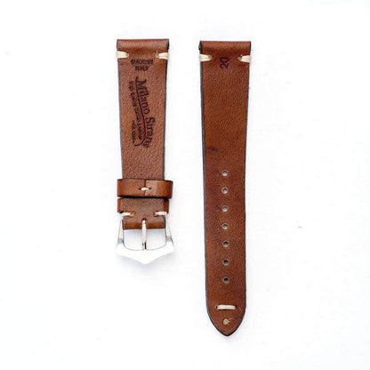 Brown Leather Vintage Watch Strap - Brown