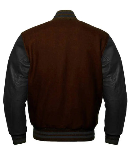 Brown And Black Varsity Jacket