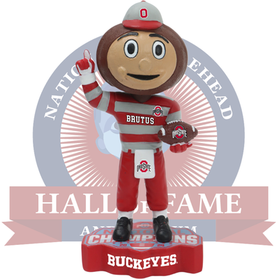 Brutus Buckeye Ohio State Buckeyes 2024 CFP National Champions Mini Bobblehead (Presale)