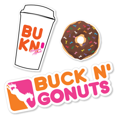 Buck N Go Nuts Sticker Pack