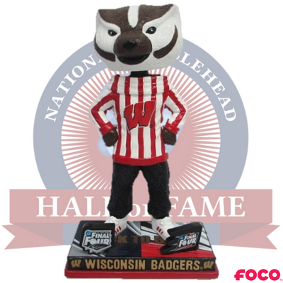 Wisconsin Badgers Back-to-Back Final Four Bucky Mascot Bobblehead