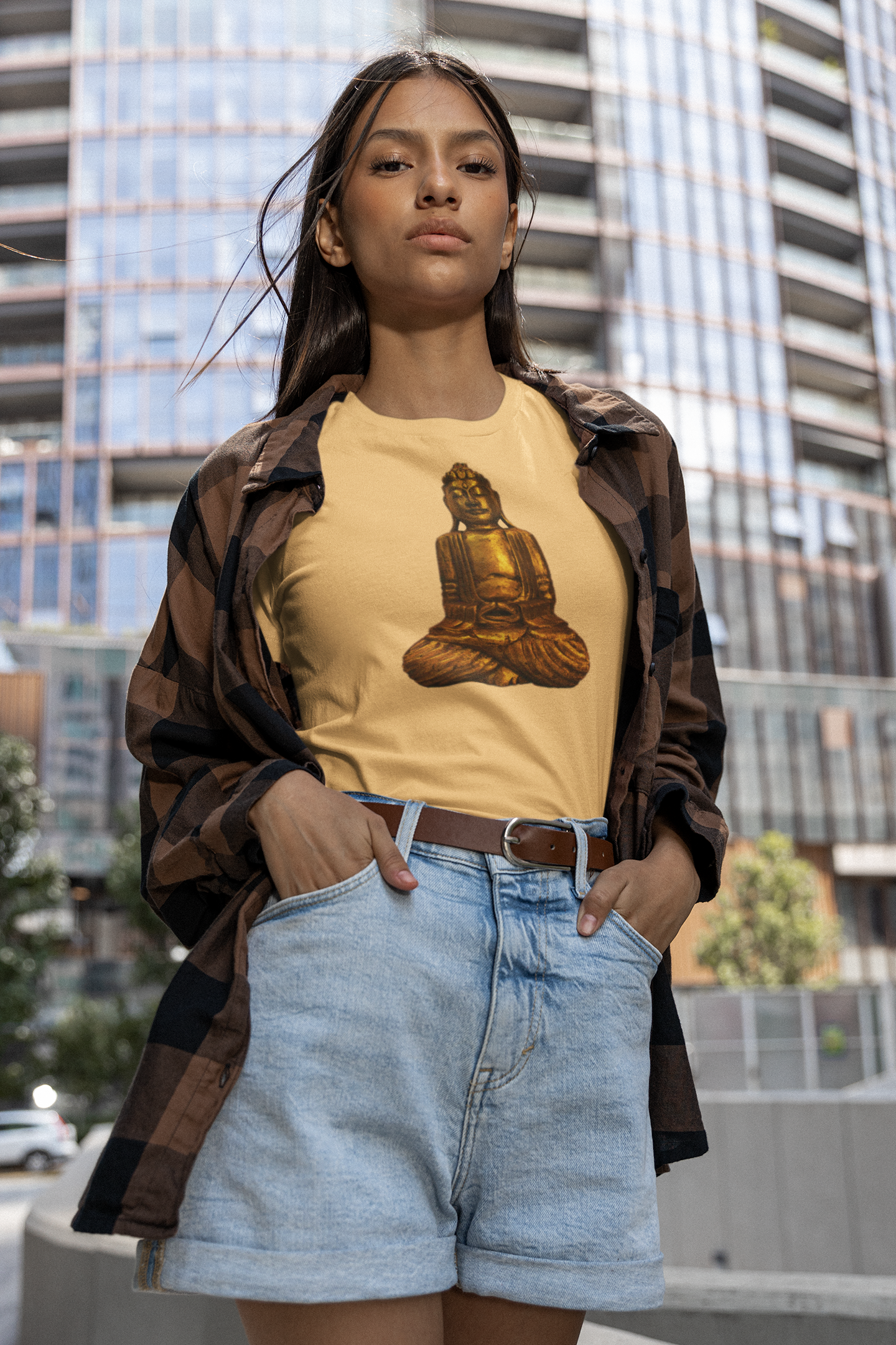 Fine Art Buddha Carving Print Unisex Ultra Cotton Tee