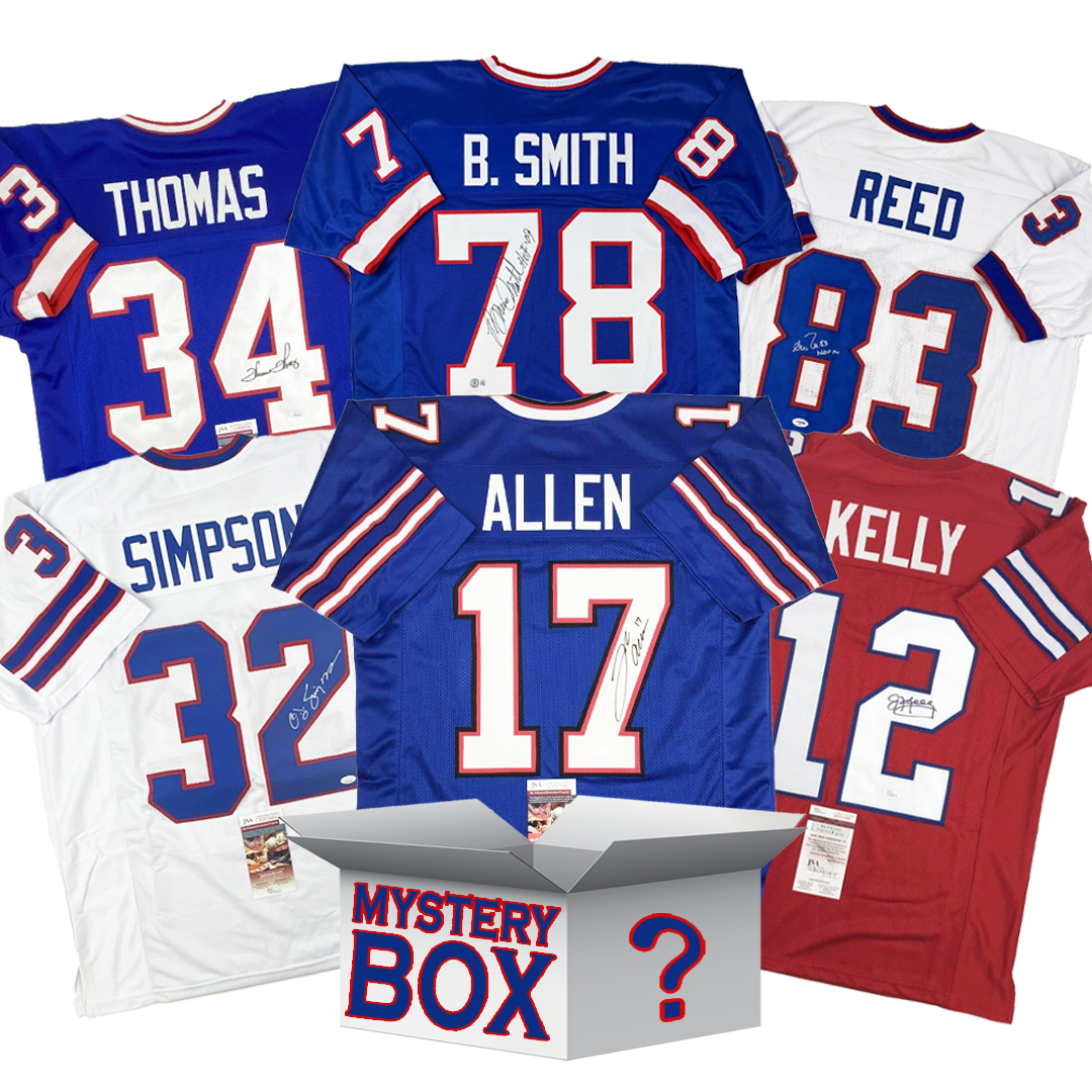 Autographed/Signed Buffalo Football Jersey Mystery Box with PSA JSA or Beckett COA