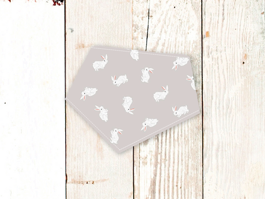 "Bunnies on Grey" Easter Dog Bandana