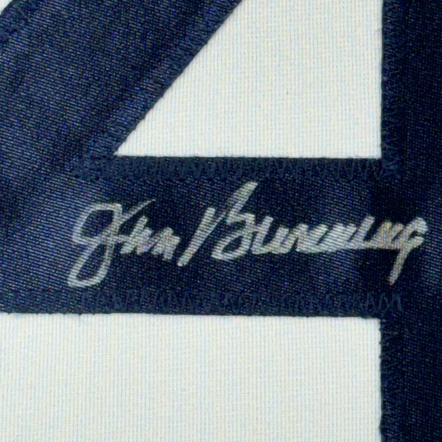 Framed Autographed/Signed Jim Bunning 35x39 Detroit White Baseball Jersey JSA COA