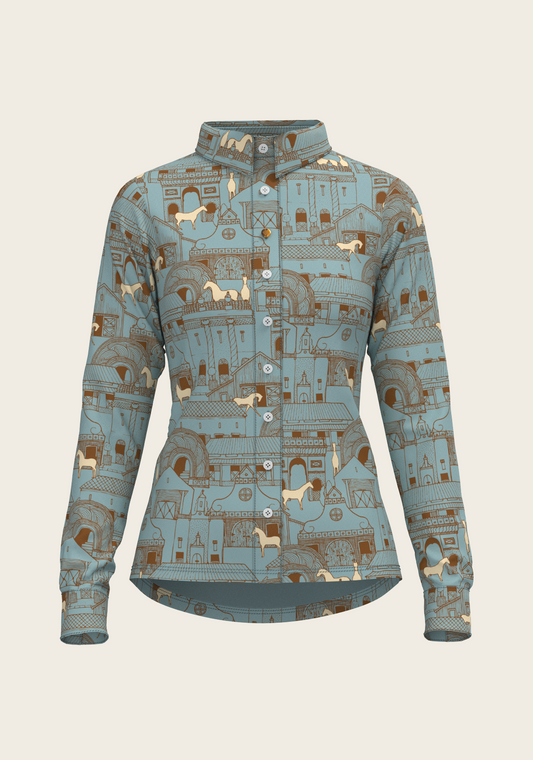 Horse Town Symphony Ladies Button Shirt