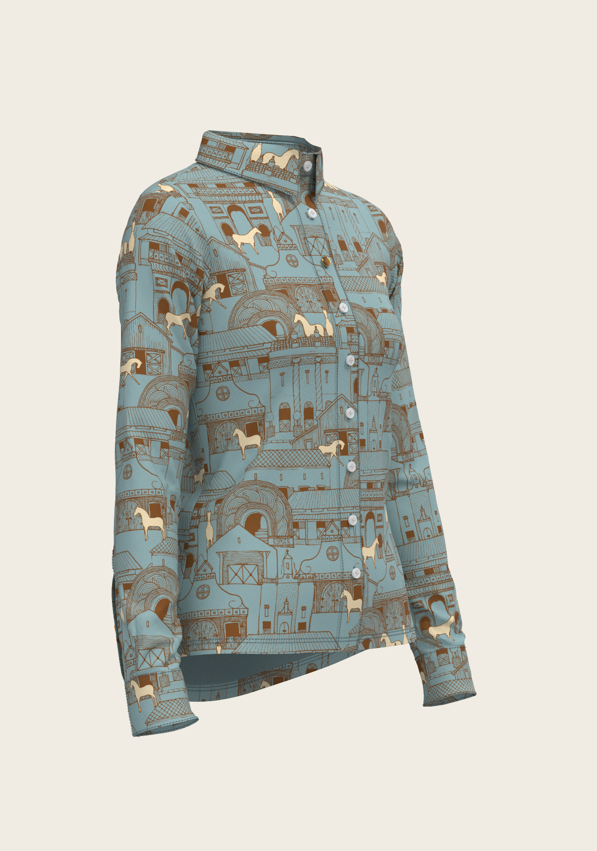 Horse Town Symphony Ladies Button Shirt