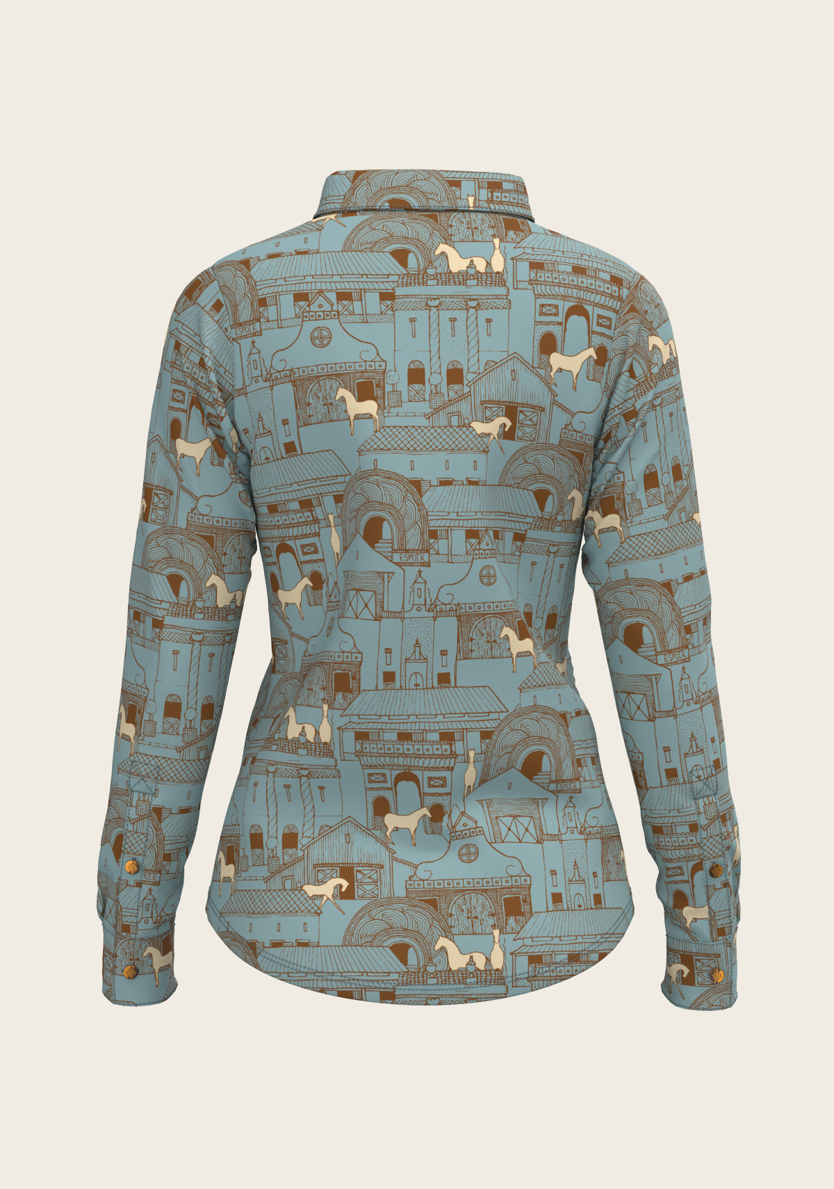 Horse Town Symphony Ladies Button Shirt
