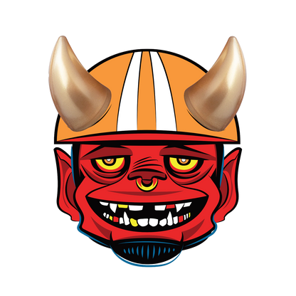 MagNeatOhz: Small Gold Devil Horns for Helmet