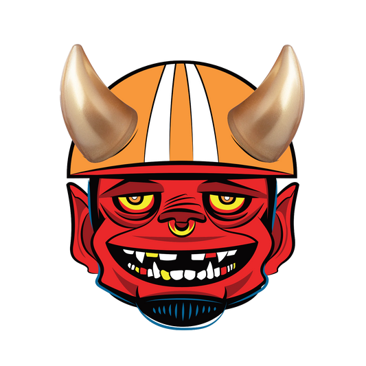 MagNeatOhz: Small Gold Devil Horns for Helmet