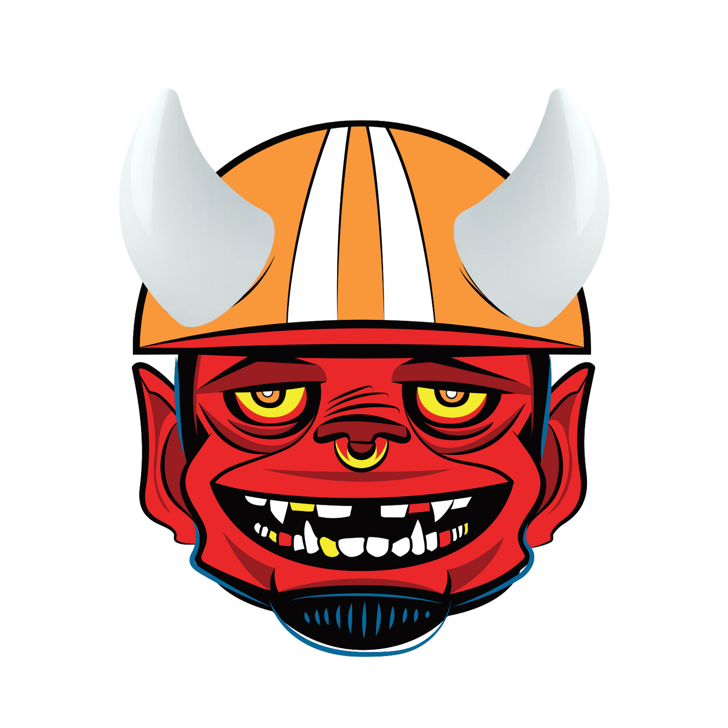 MagNeatOhz: Small White Devil Horns for Helmet
