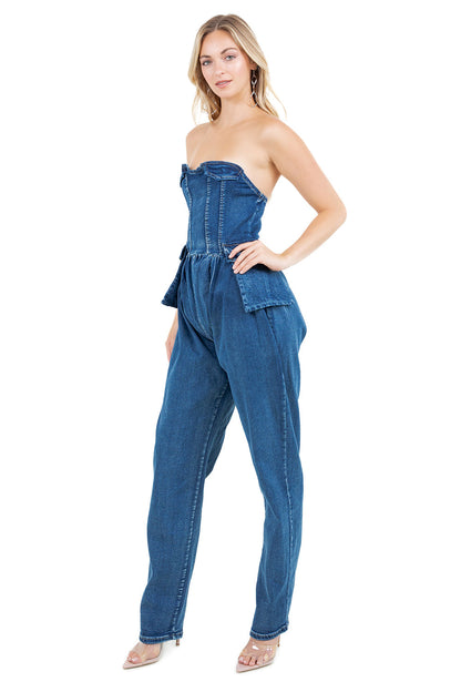 WOMEN FASHION DENIM JUMPSUIT