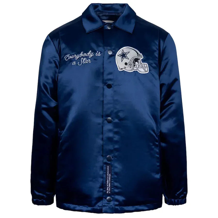 By Way of Dallas Navy Dallas Satin Jacket