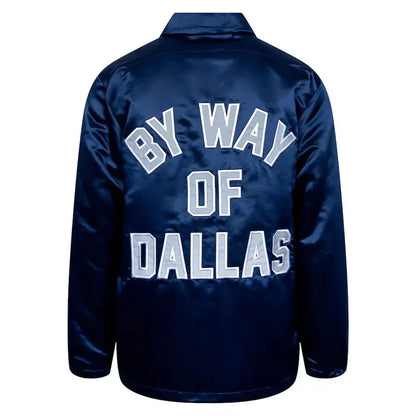 By Way of Dallas Navy Dallas Satin Jacket