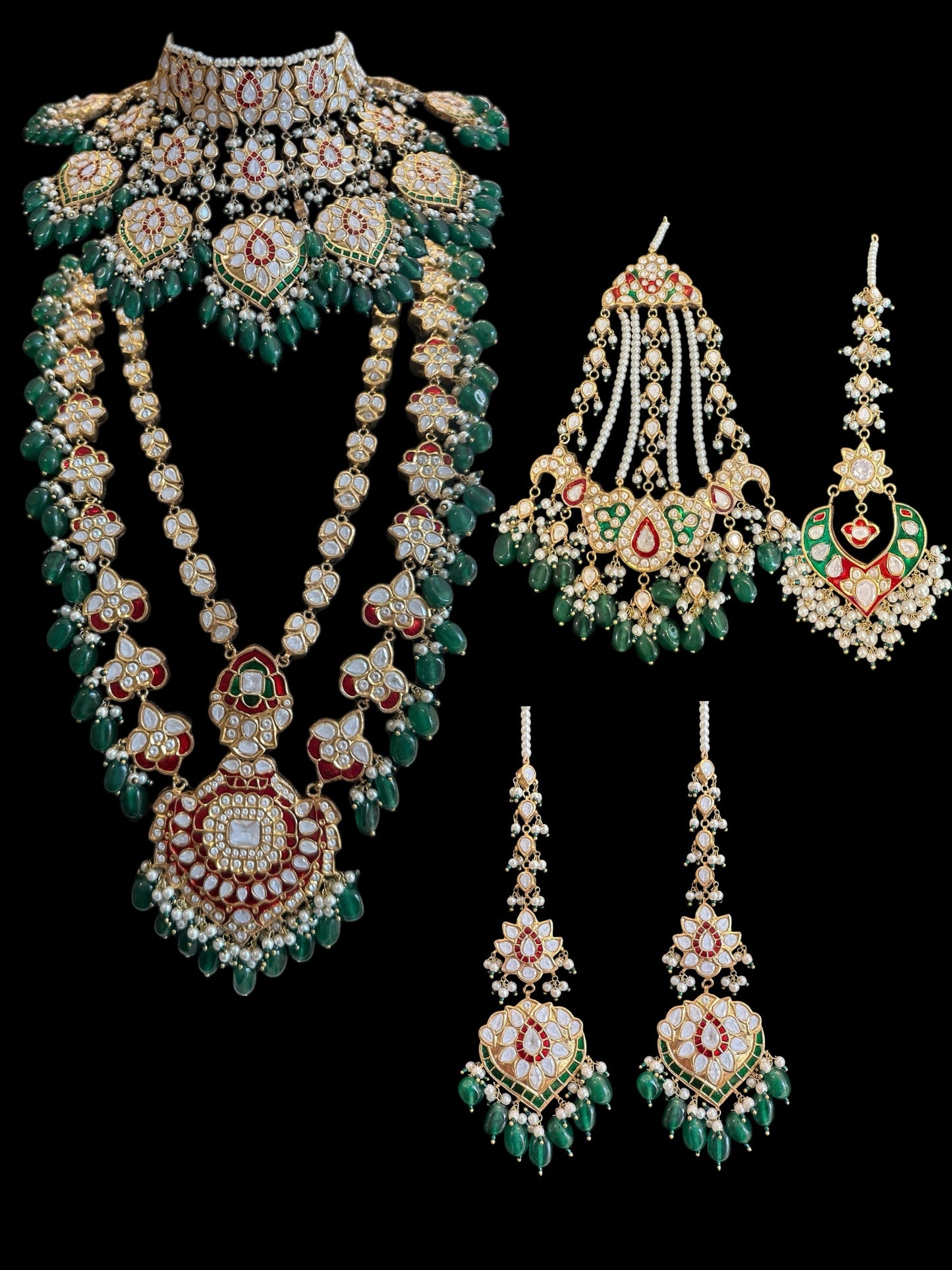 BR466 Subah high quality meena bridal set ( READY TO SHIP )