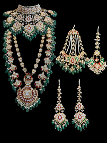 BR466 Subah high quality meena bridal set ( READY TO SHIP )