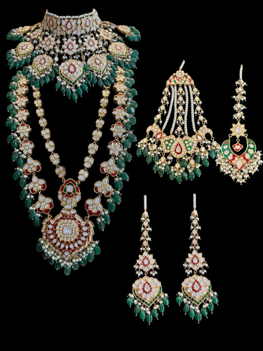 BR466 Subah high quality meena bridal set ( READY TO SHIP )