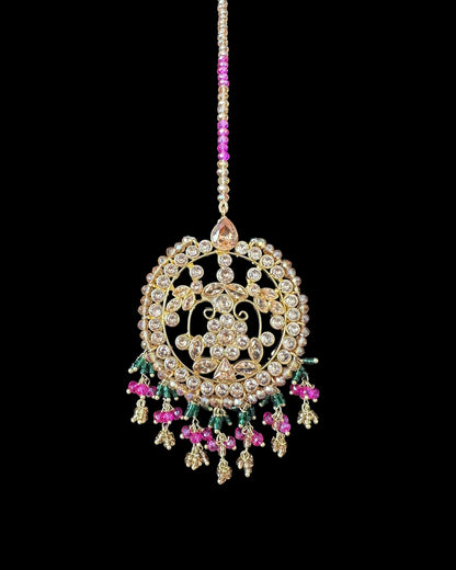 BR486 Safeera bridal set in purple and green combination ( READY TO SHIP )