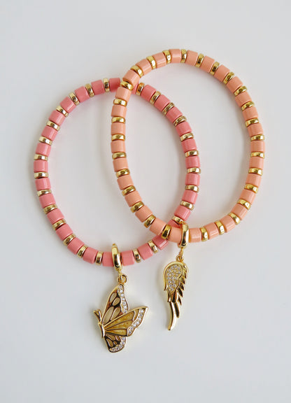 Enamel Beaded Charm Bar Bracelets  - Charm Bar Styling