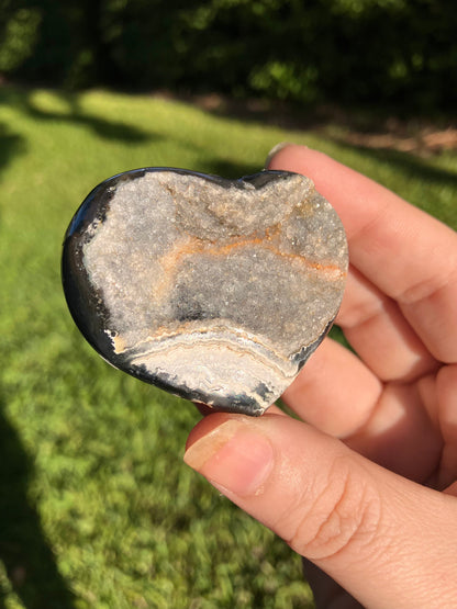 Agate Druzy Heart