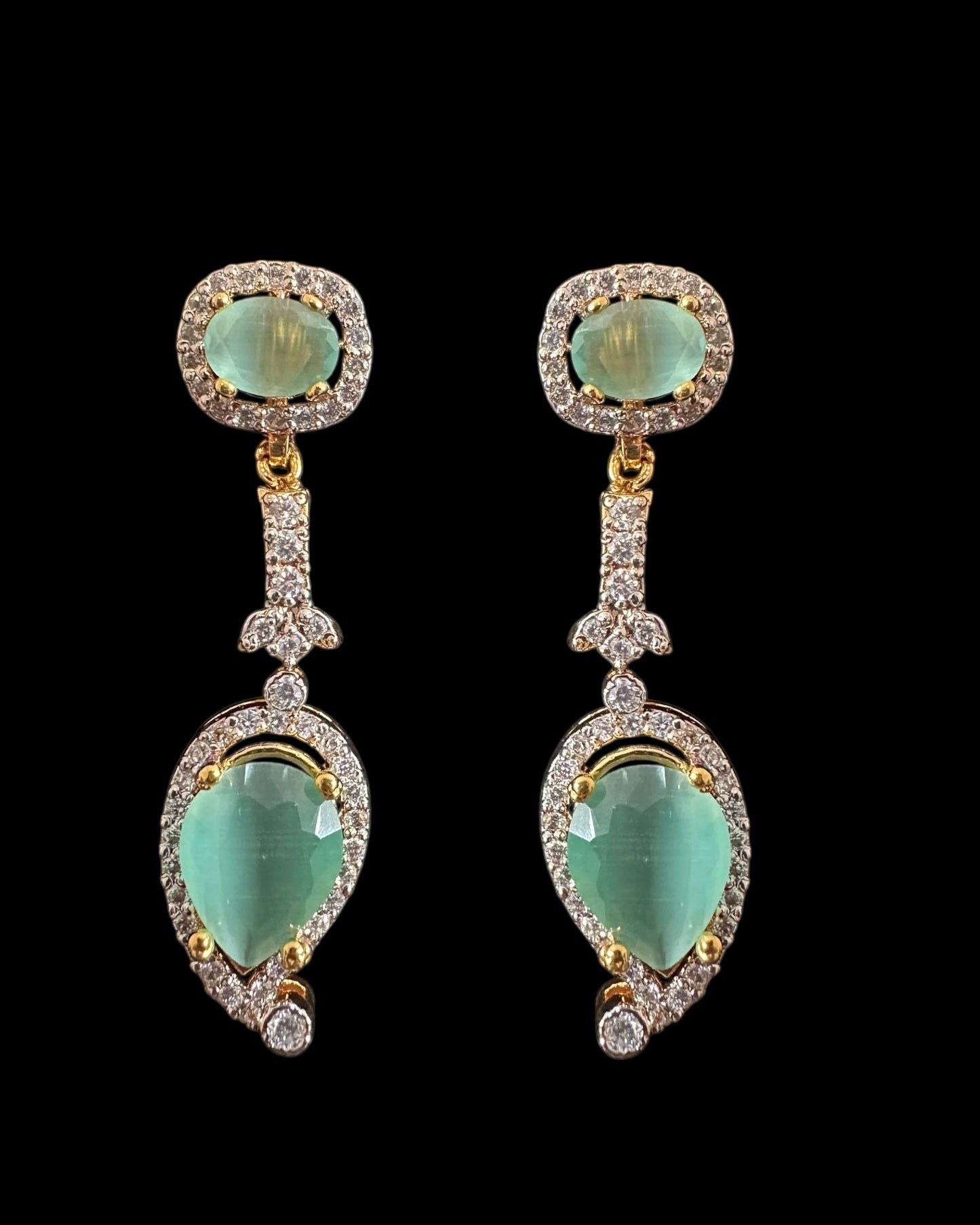 BR461  Anmol necklace set in Mint , rubies and pearls ( READY TO SHIP )