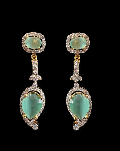 BR461  Anmol necklace set in Mint , rubies and pearls ( READY TO SHIP )