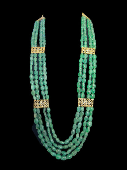 LN59 Ghazal emerald beads Rani haar ( SHIPS IN 3 WEEKS  )