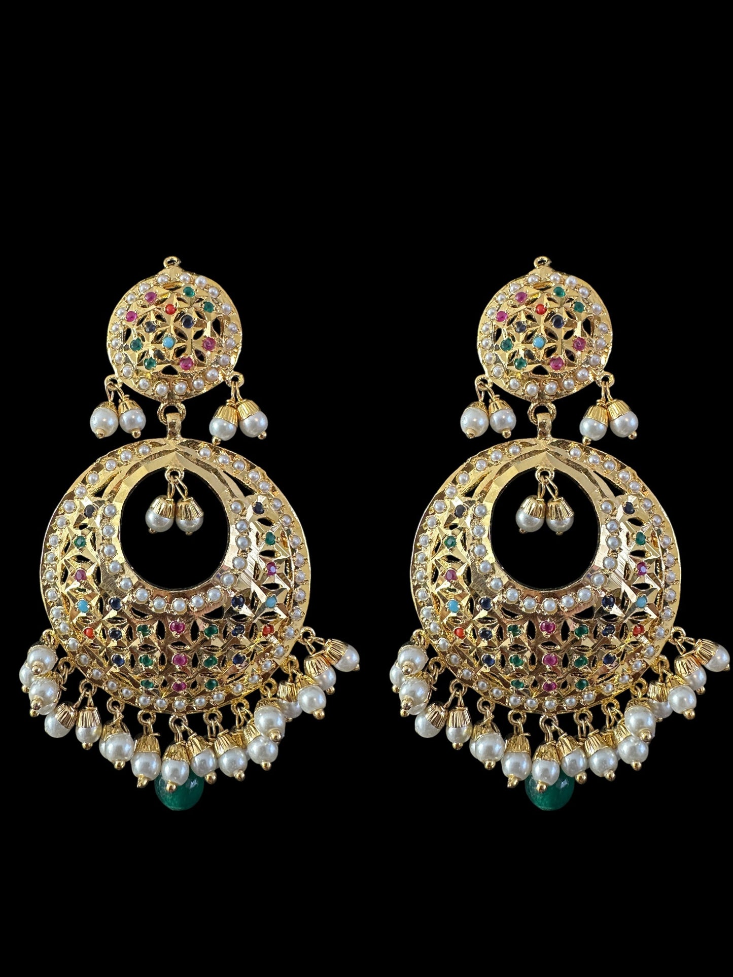 BR480 MUNIRA bridal set in Navratan ( READY TO SHIP )