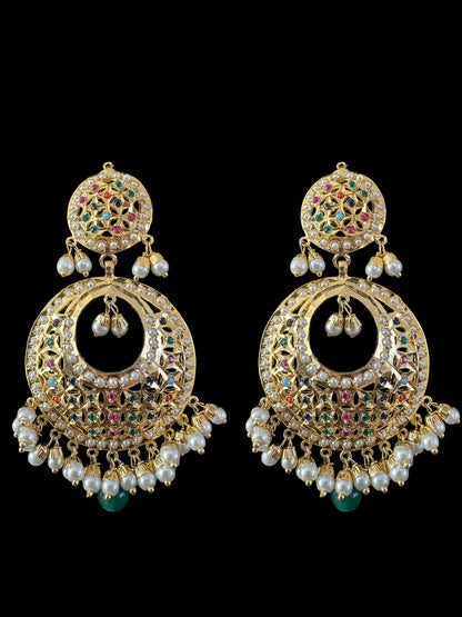 BR480 MUNIRA bridal set in Navratan ( READY TO SHIP )