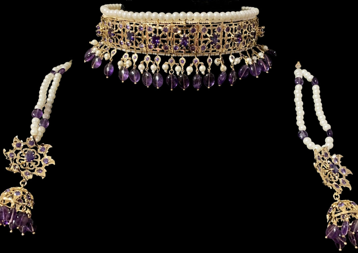 C20 Insia jadavi lacha in amethyst ( SHIPS IN 3 WEEKS )