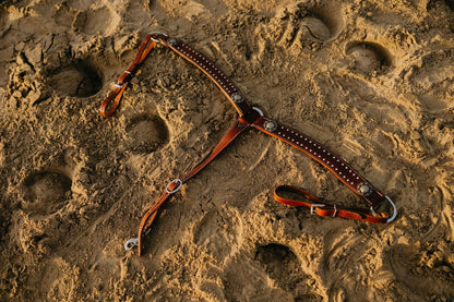 California Dotted Chocolate Harness Breast Collar
