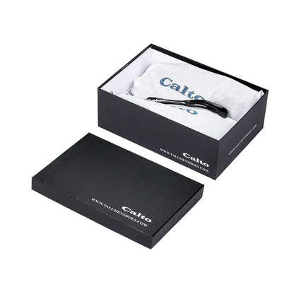 CALTO - Q273  - 2 Inches Taller (Cement Grey) -Elevated Leatherette Micro-Perforated Sneakers