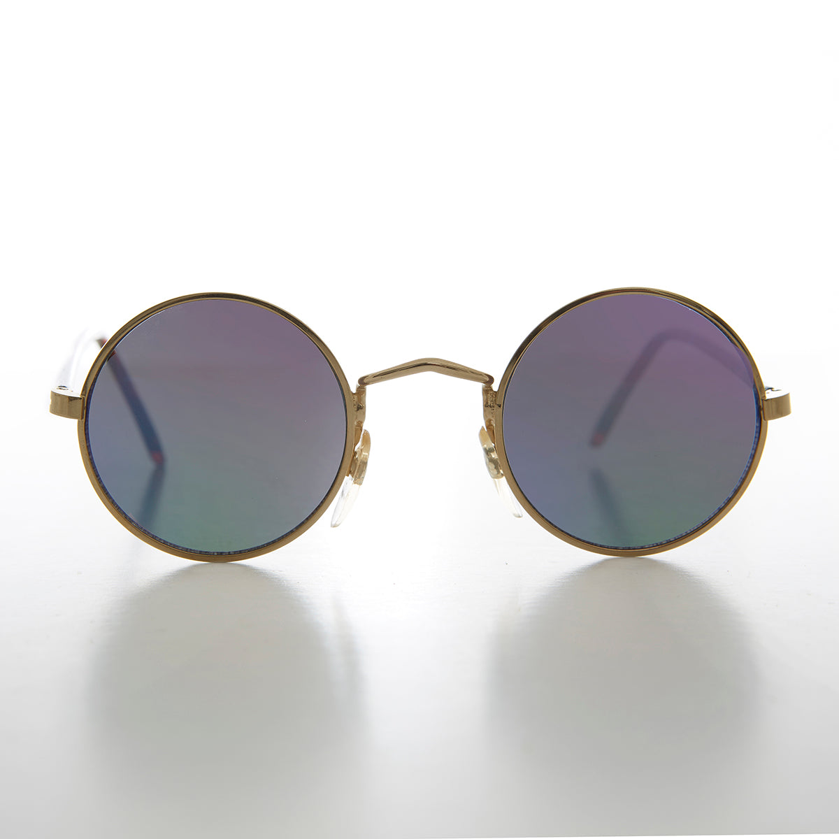 Small Round Hippy Mirror Lens Vintage Sunglass - Cana