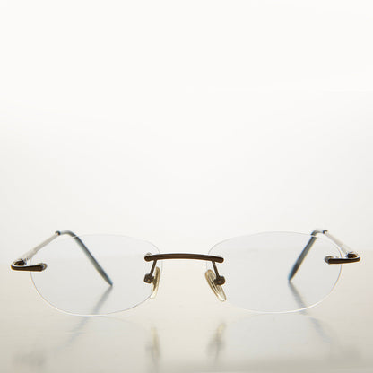 Rimless Half Frame Reading Glasses - Carlton