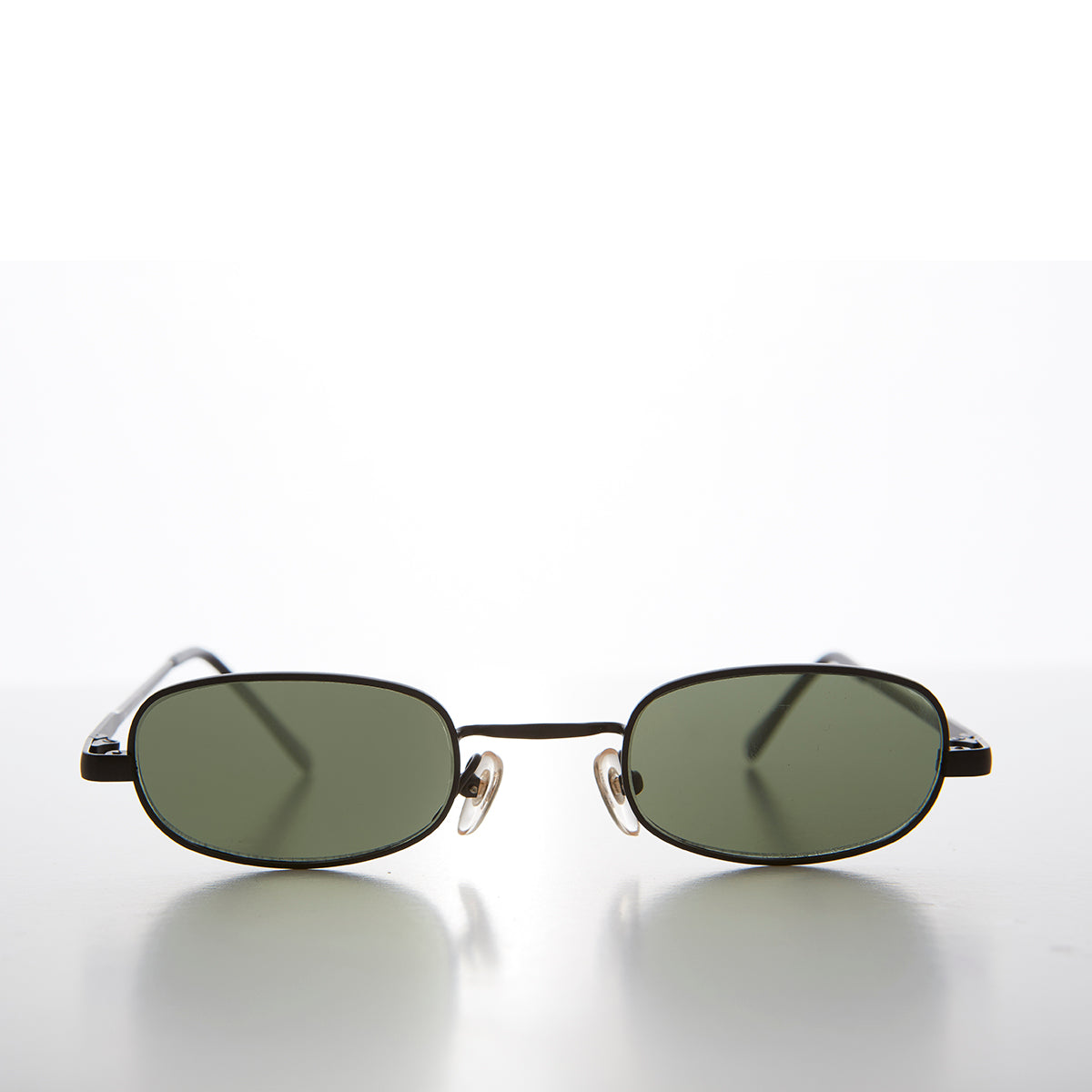 Tiny Half Frame Rectangular 90s Vintage Sunglass - Carson