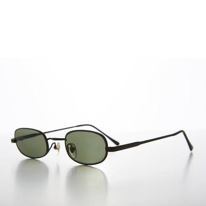 Tiny Half Frame Rectangular 90s Vintage Sunglass - Carson