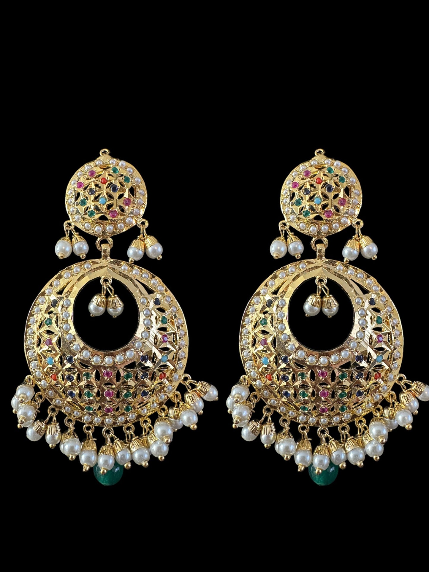 BR480 MUNIRA bridal set in Navratan ( READY TO SHIP )