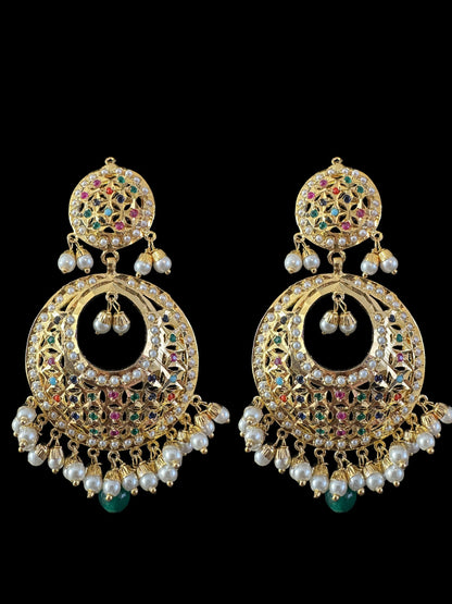 BR480 MUNIRA bridal set in Navratan ( READY TO SHIP )