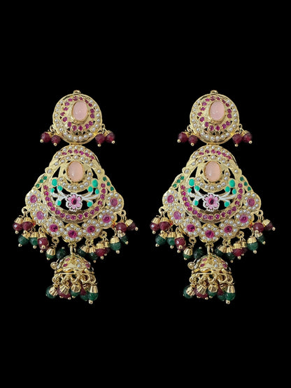DLN126 Arshi jadau meena long Rani haar - Multicolor ( SHIPS IN 4 WEEKS )